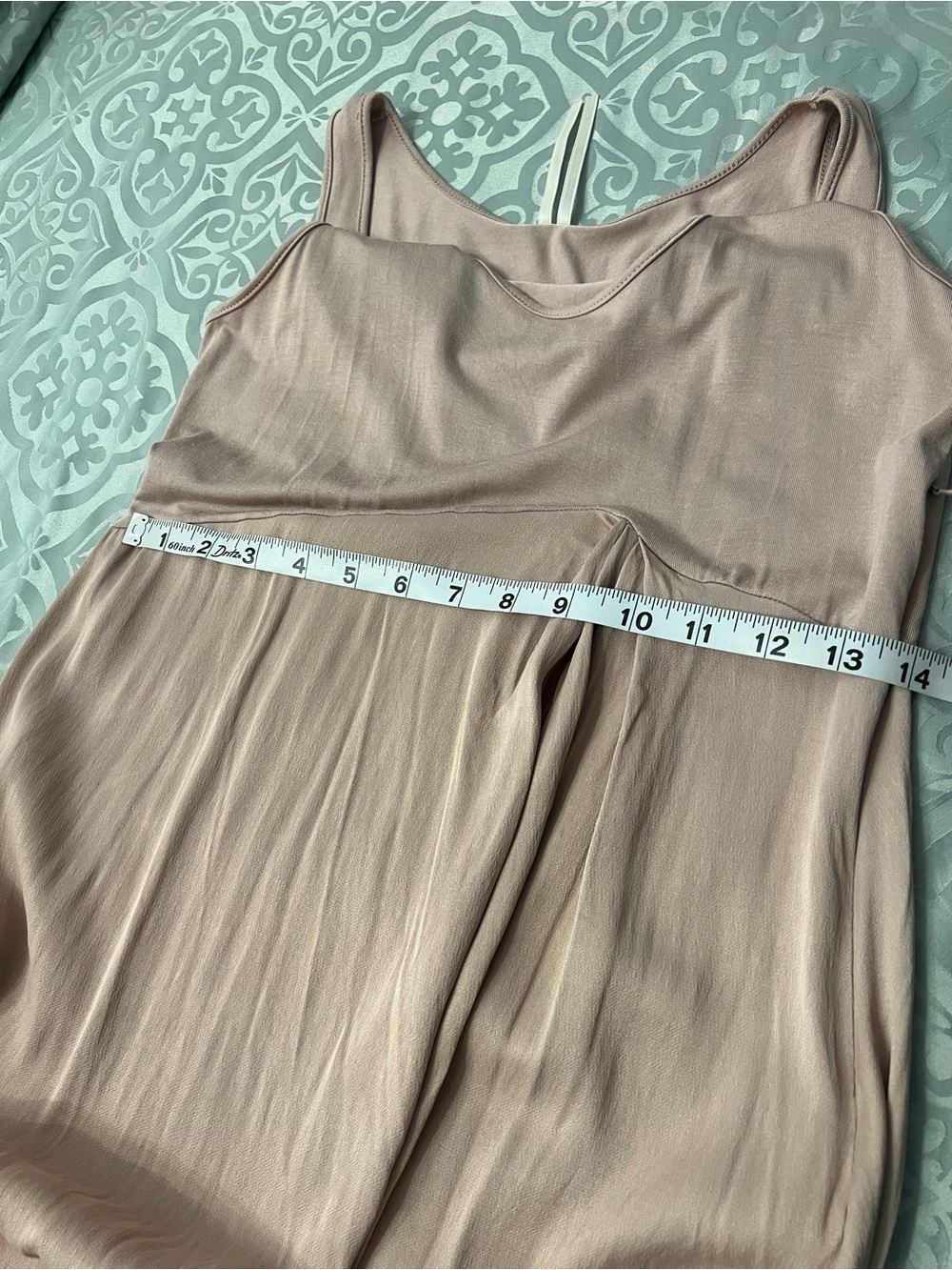 Anthropologie Gemini Asymmetrical midi dusty pink Dress size medium - Picture 9 of 10